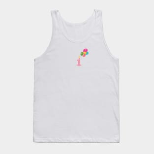 Happy first birthday colorful balloon Tank Top